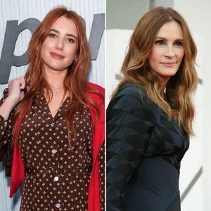 Julia and Emma Roberts Sparkle in Rare Red Carpet Reunion at NYFW