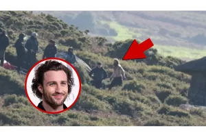 Aaron Taylor-Johnson Bloody & Transformed in Werwulf Set Photos