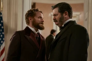 Nick Offerman’s Real Muttonchops Shine as Chester A. Arthur