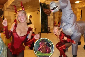 Sydney Sweeney Turns Heads in Shrek-Themed Lingerie Party