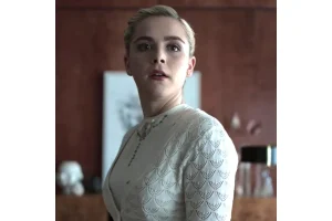Kiernan Shipka Stuns in Bold Sheer Outfit at Fashion Fest