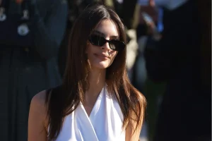 Emily Ratajkowski Stuns in Cutout LBD at Paris Fashion Week