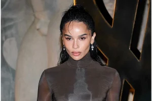 Zoë Kravitz Stuns at Saint Laurent Front Row with Icons